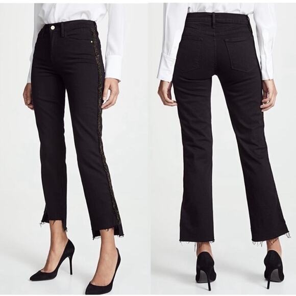 FRAME‎ Le High Straight Velvet Tux
Raw Jeans black women’s size 30 - Picture 2 of 11